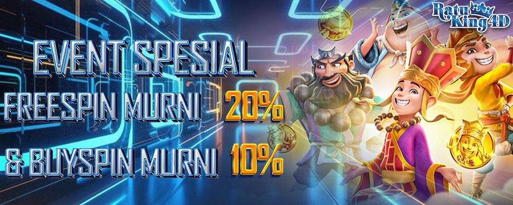 Event FREESPIN MURNI 20% & BUY FREESPIN 10%